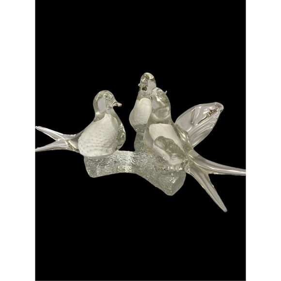 Murano glass 3 birds on a branch - Picture 2 of 5
